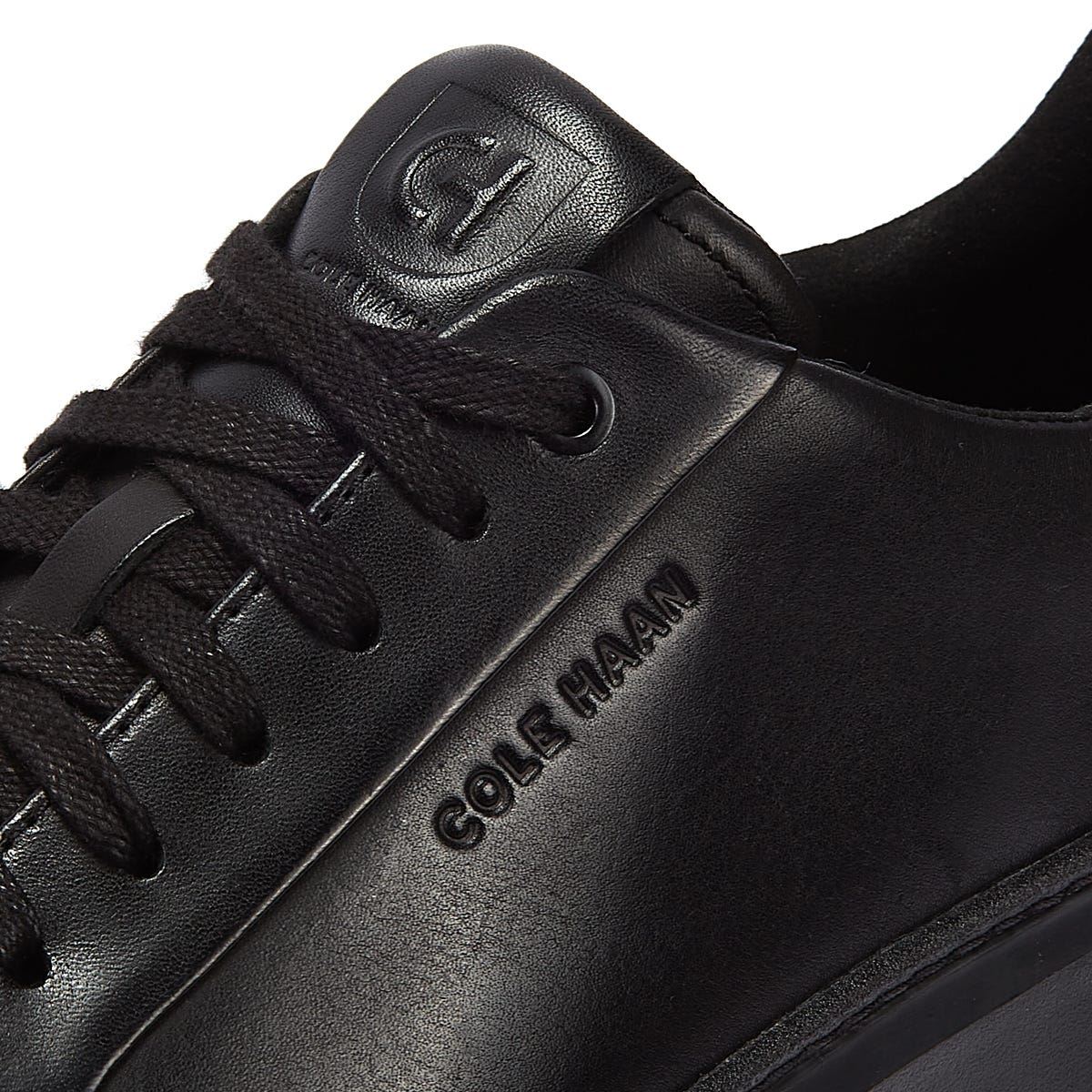 Cole Haan Grandprø Topspin Baskets Noires En Cuir Pour Hommes