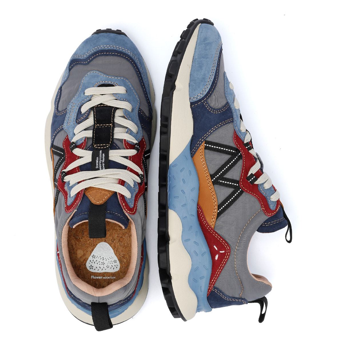 Flower Mountain Lenzan Baskets Bleu En Daim Pour Hommes