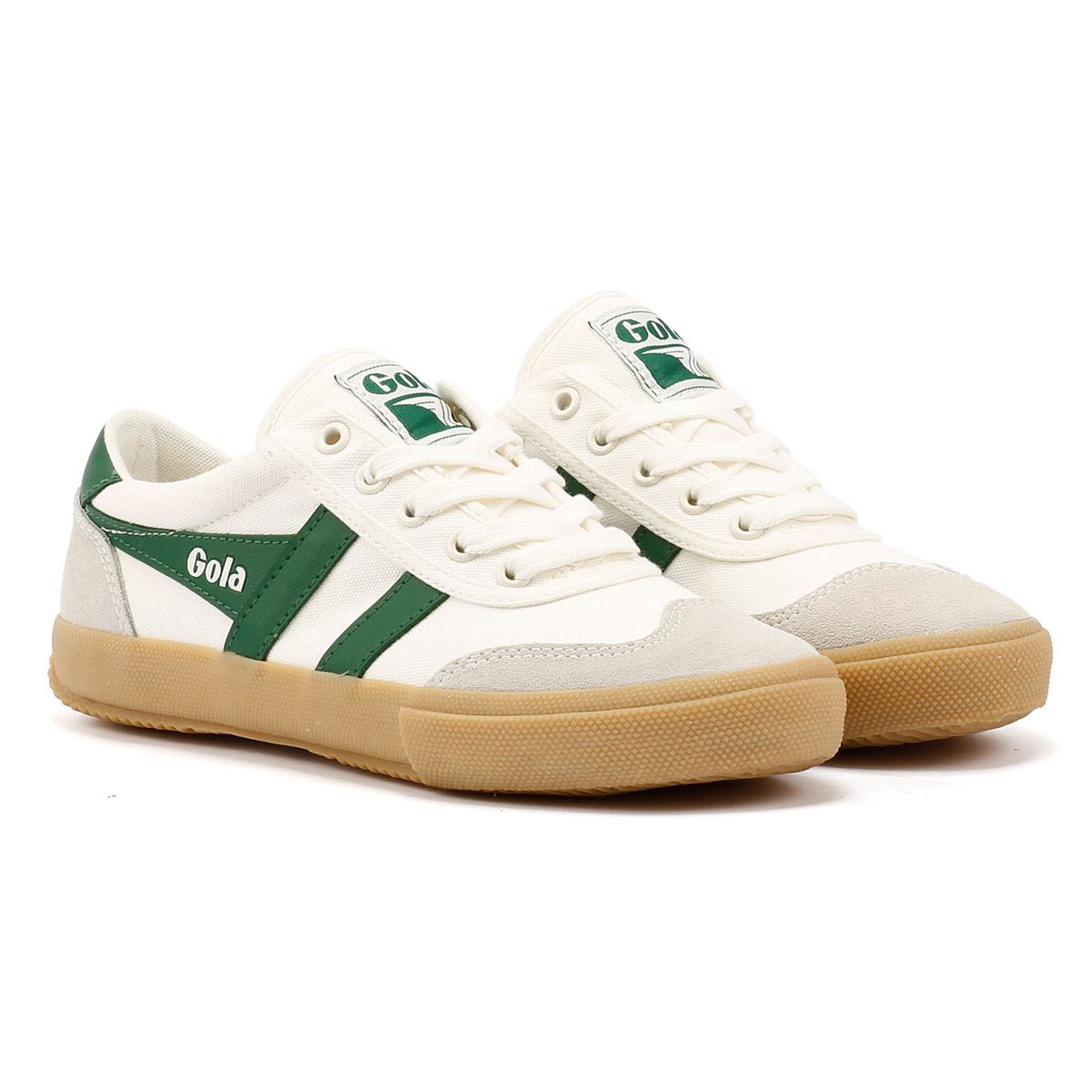 Gola Badminton Toile Baskets Blanches Pour Femme