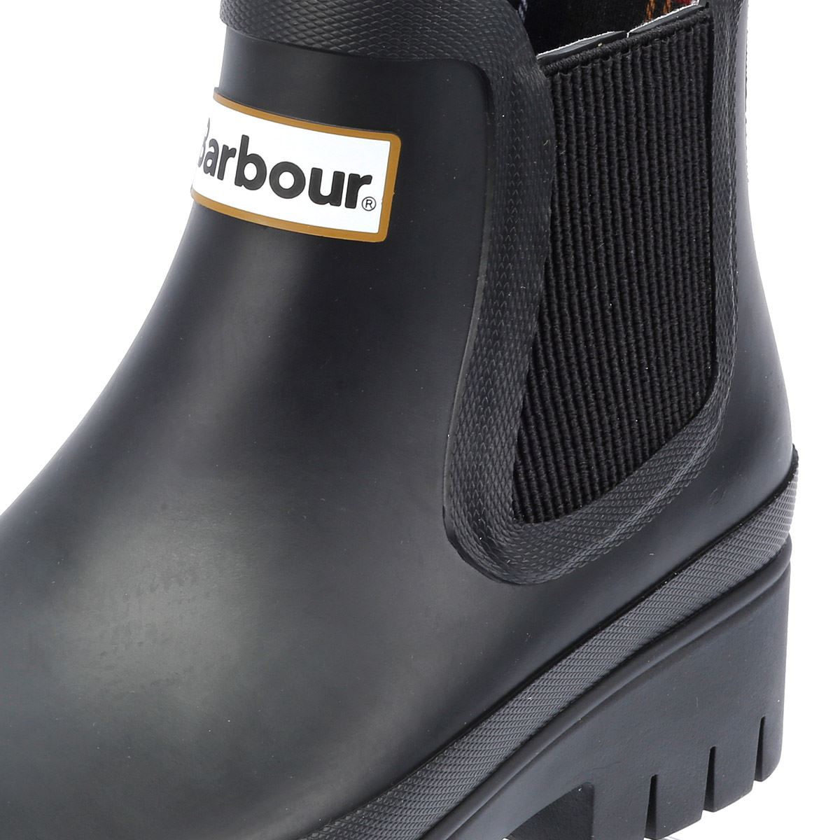 Barbour Halton Bottes En Caoutchouc Noires Pour Femmes