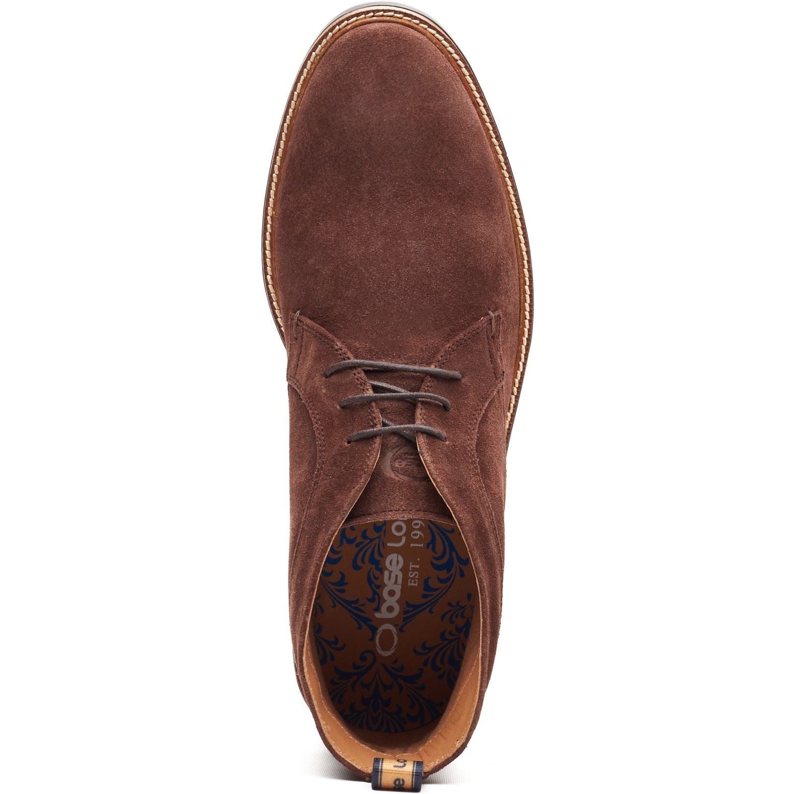 Base London Lincoln Chukka Bottes En Cuir Pour Hommes Marron