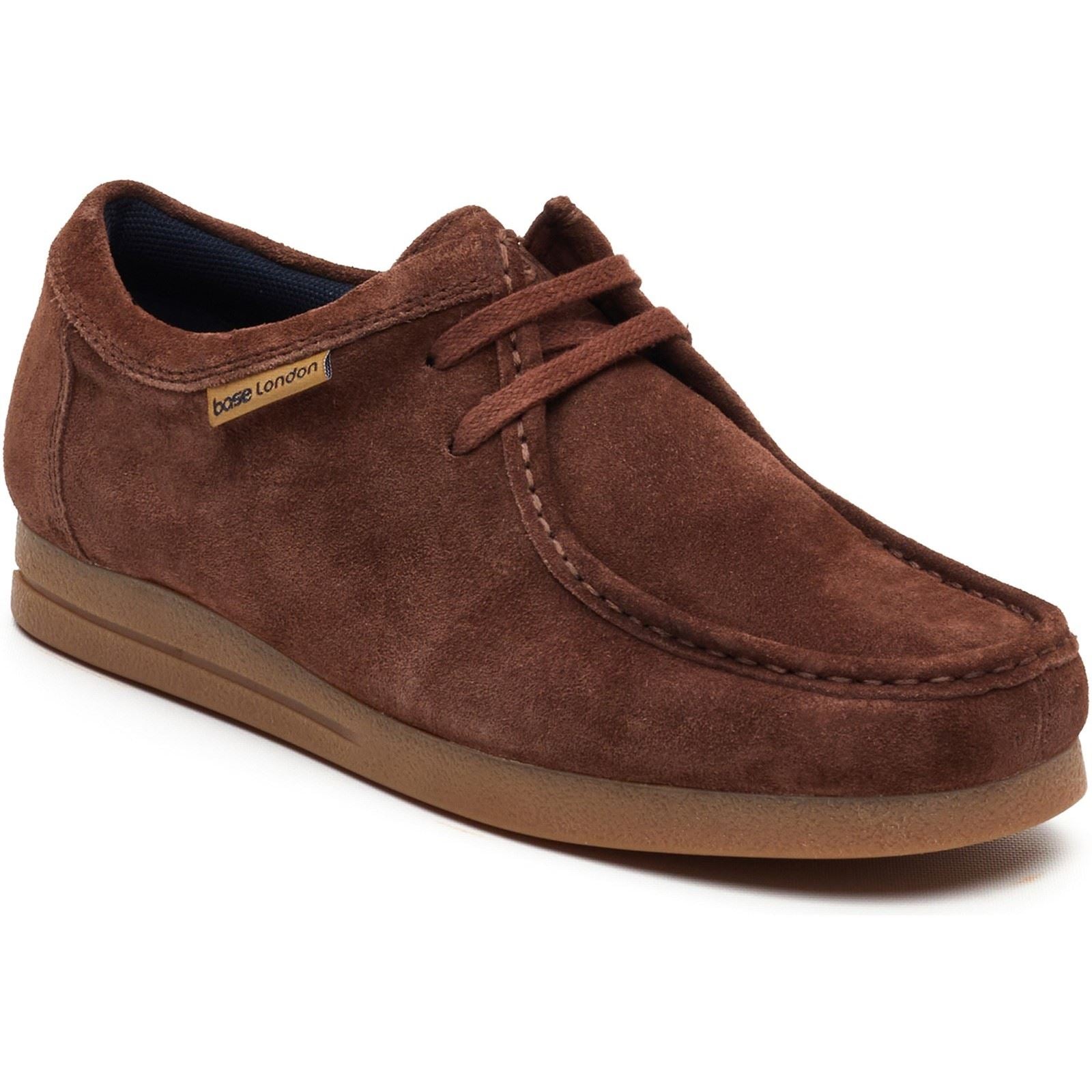 Base London Koko Lace Up Chaussons En Cuir Pour Hommes Marron