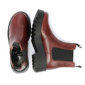 Fly London Medi Bottes En Cuir Rouge Pour Femmes