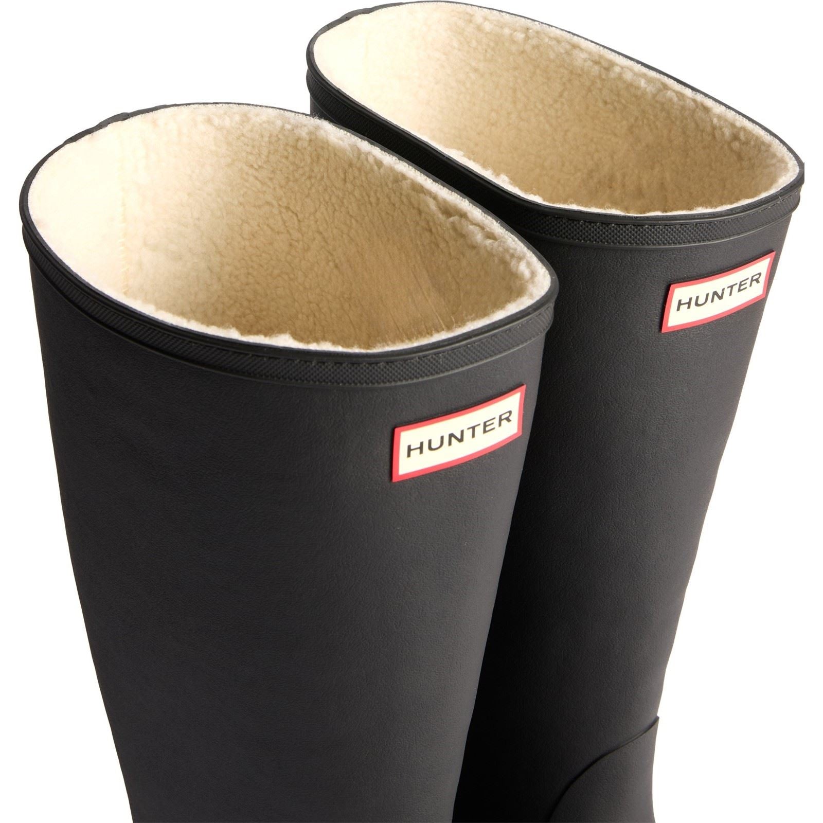 Hunter Downpour Tall Insulated Bottes En Caoutchouc Noires Pour Femmes