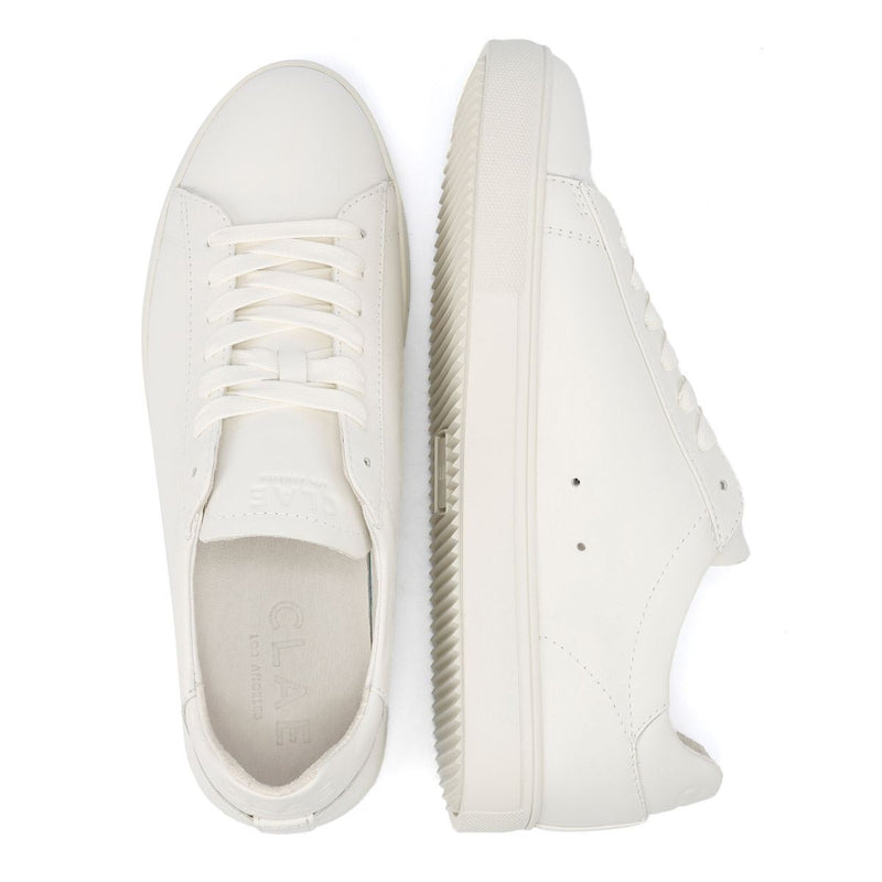 Clae Bradley Essentials Baskets Blanches En Cuir Pour Hommes