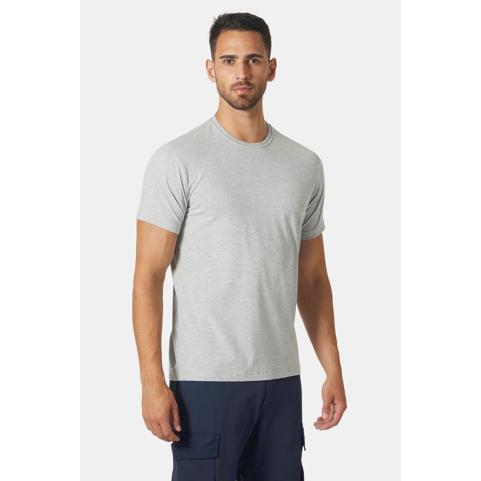 Helly Hansen Workwear Kensington T-Shirts À Manches Courtes Grises Pour Hommes En Coton
