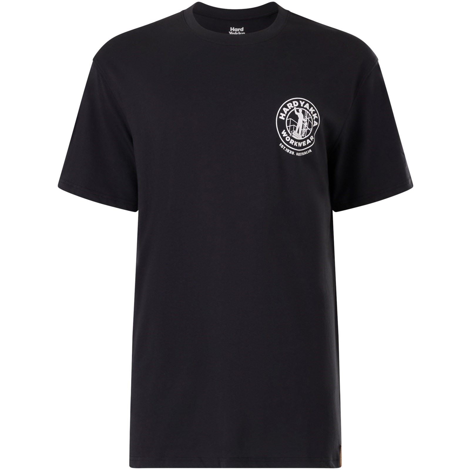 Hard Yakka Heritage Icon T-Shirts À Manches Courtes Noirs En Coton Pour Hommes