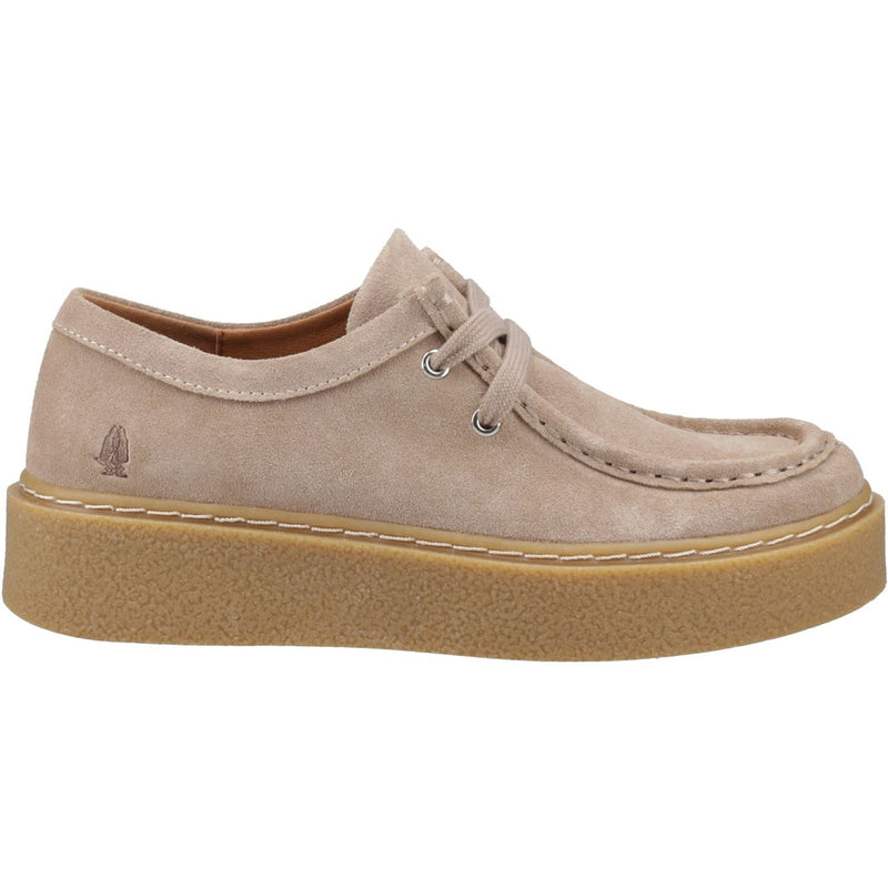 Hush Puppies Bridie Suede Chaussures Mocassins Pour Femmes En Cuir Taupe