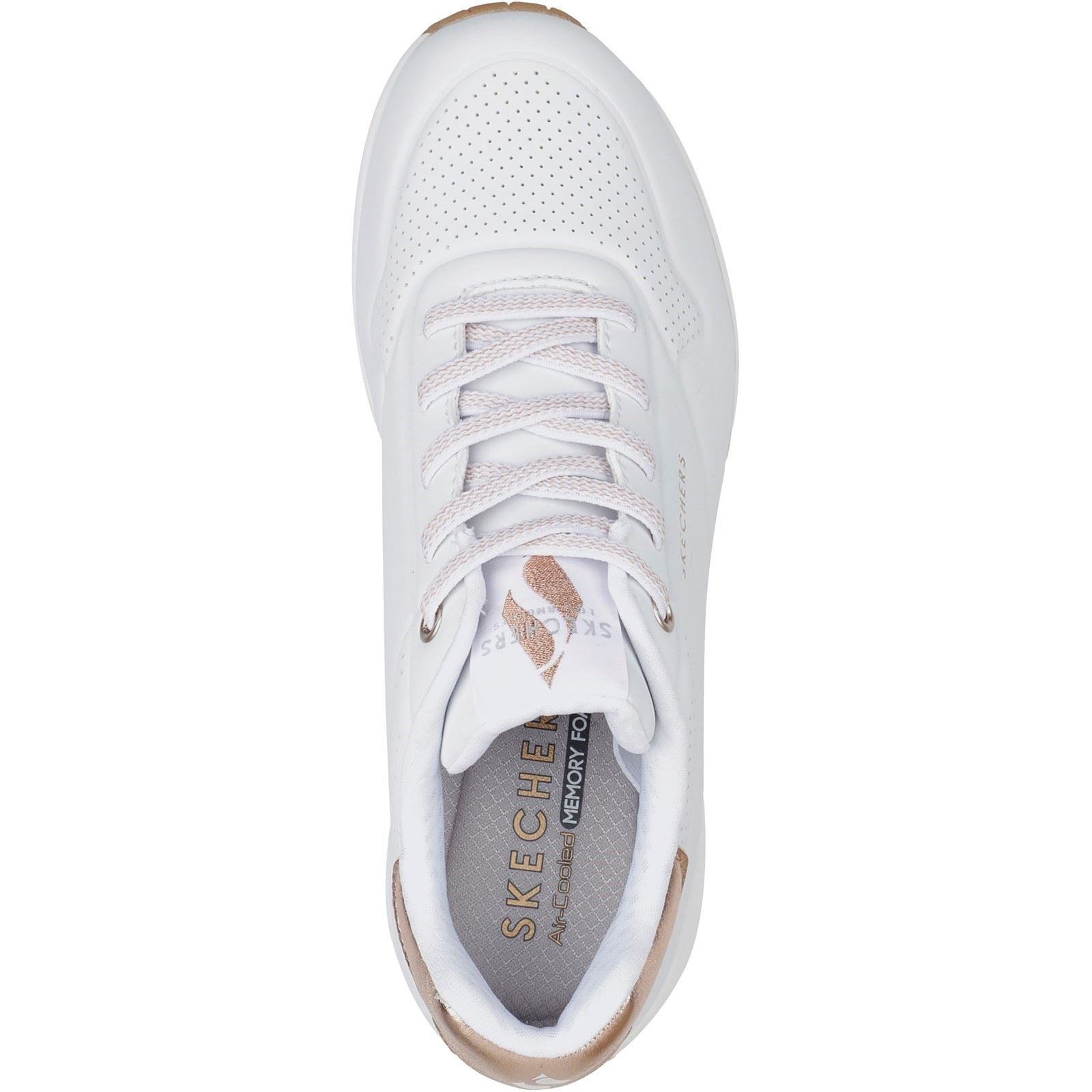 Skechers Uno Shimmer Away Baskets Blanches Pour Femmes En Matière Synthétique