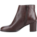 Hush Puppies Claridy Bottes Cheville À Talon Marron Pour Femmes En Cuir