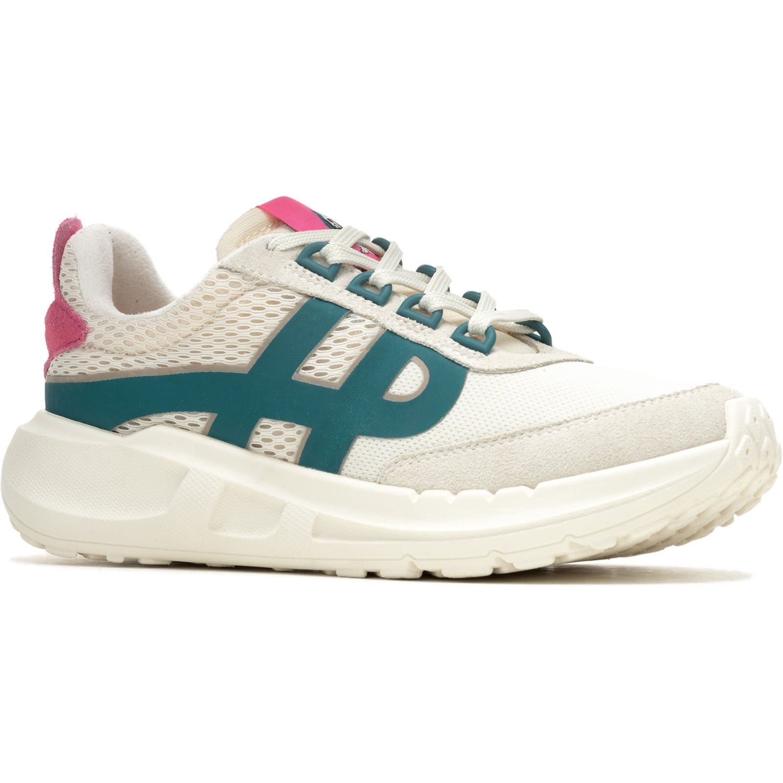 Hush Puppies Seventy8 Retro Runner Chaussures De Sport Pour Femmes En Daim Pierre/rose