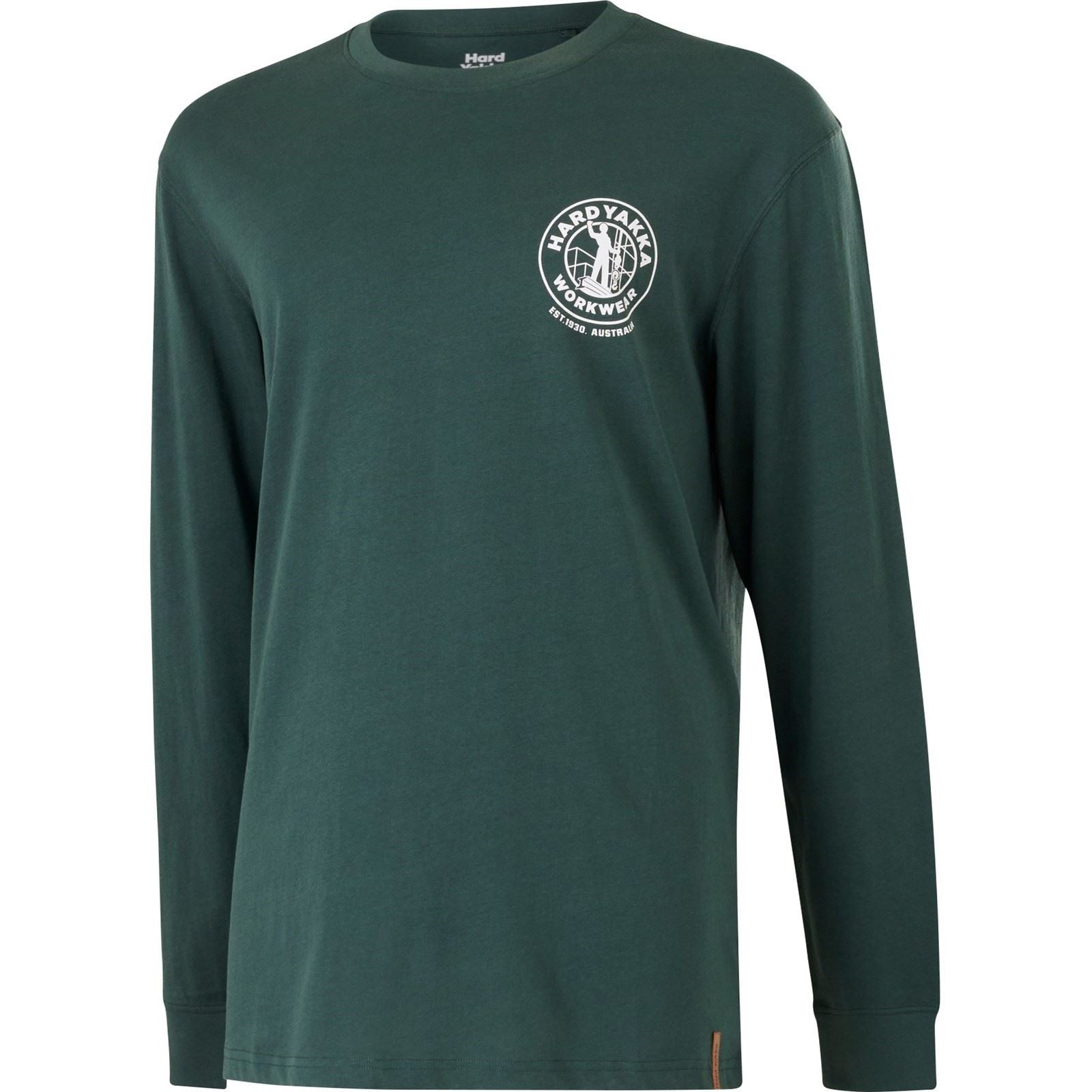 Hard Yakka Heritage Icon T-Shirt Vert En Coton Pour Homme