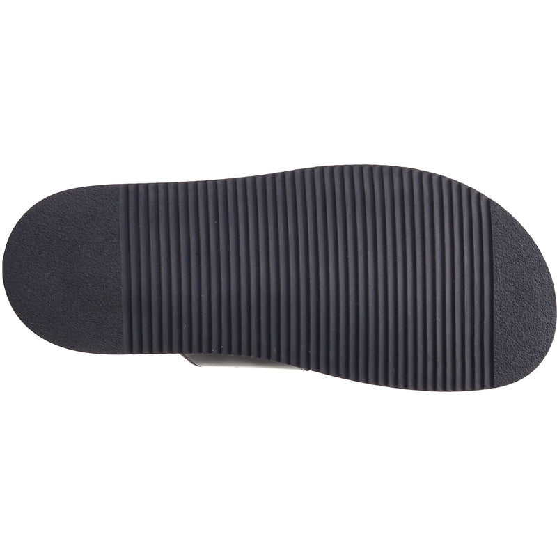 Base London Maven Sandales Noires En Cuir Pour Hommes