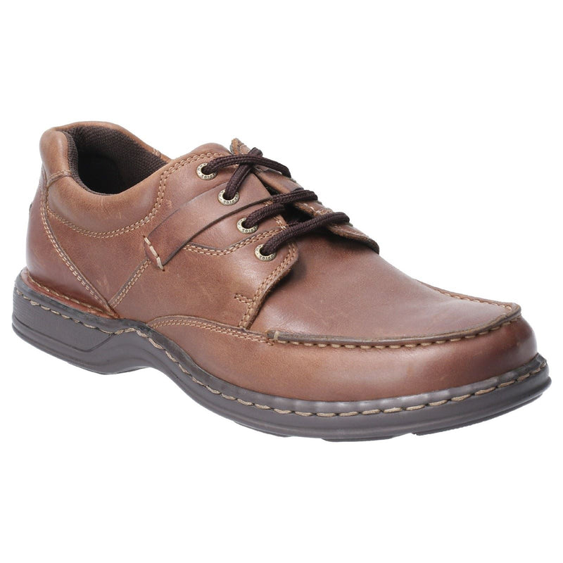 Hush Puppies Randall II Chaussures En Cuir Marron À Lacets Pour Homme