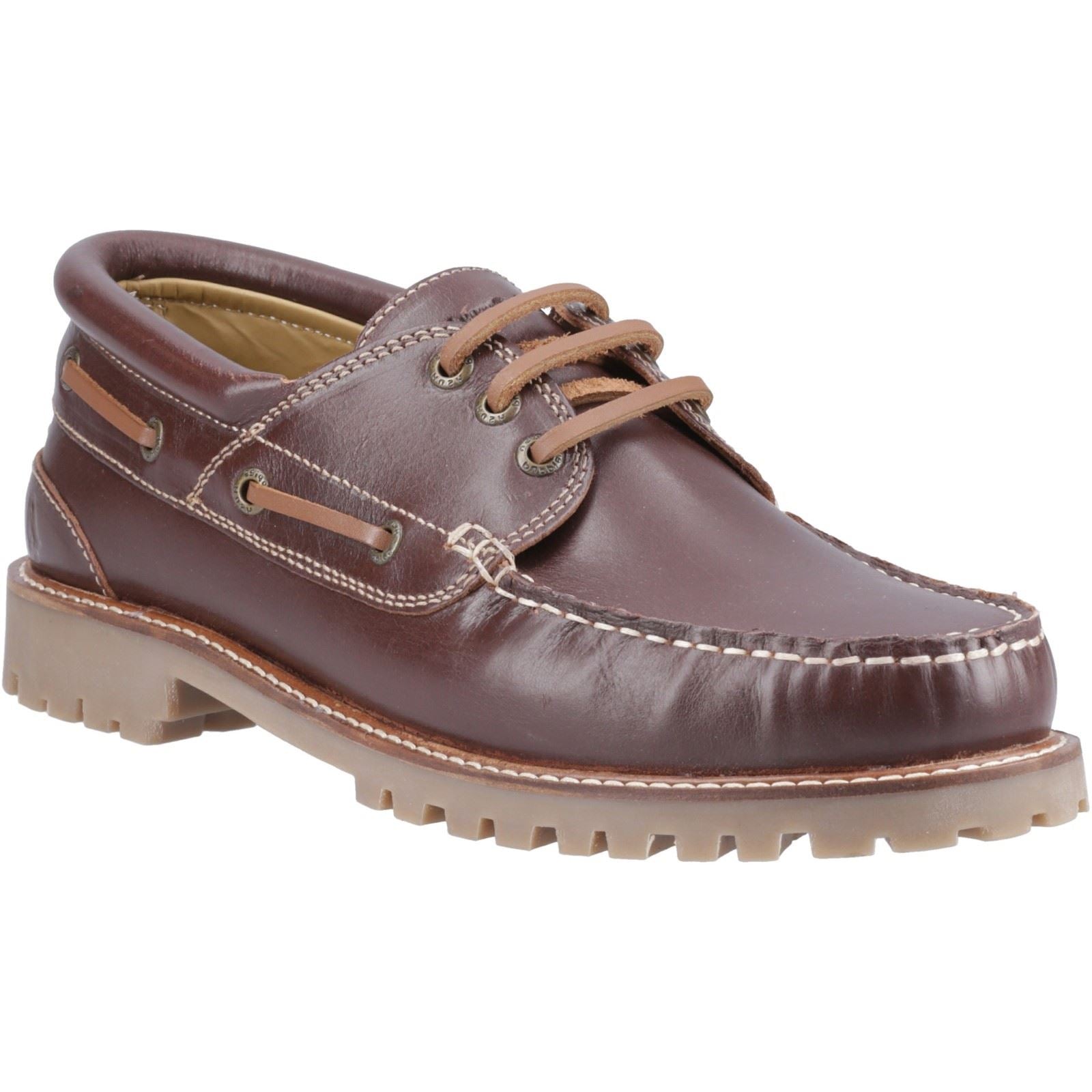 Hush Puppies Weston Chaussures Bateau Pour Homme En Cuir Marron
