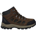 Hi-Tec Bandera Expedition Mid Wide Chaussures De Randonnée Pour Homme En Cuir Brun Fumé/kaki