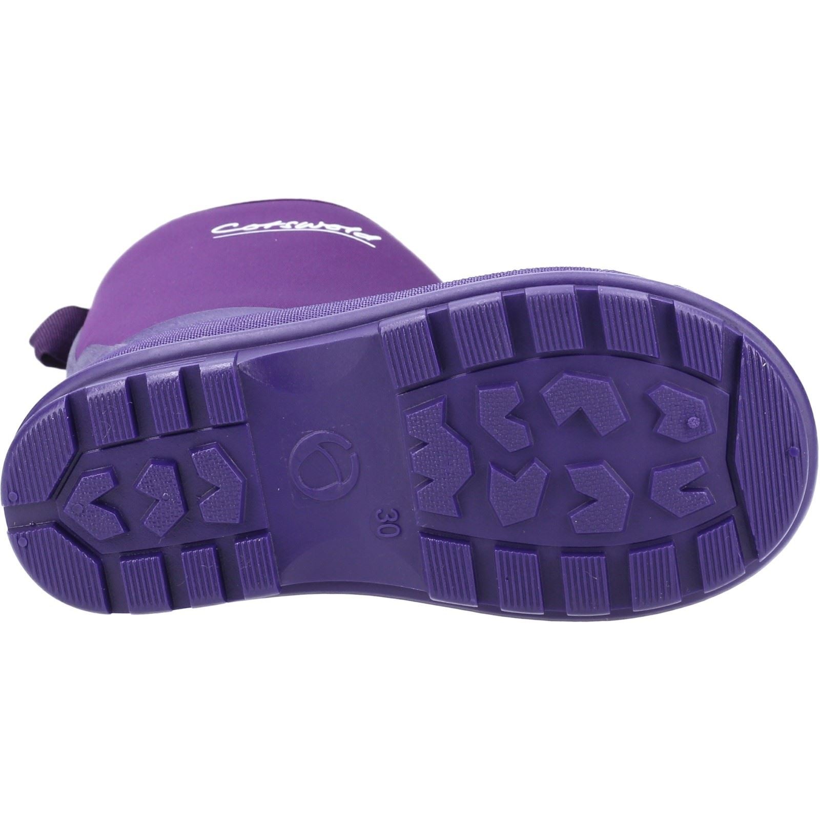 Cotswold Hilly Neoprene Tpr+neoprene Bottes En Caoutchouc Unisexe Pour Enfants En Violet