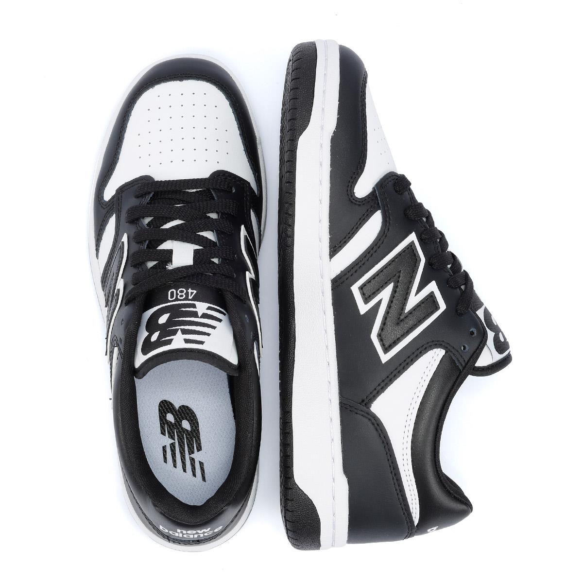 New Balance 480 Baskets Noires En Cuir