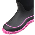 Muck Boots Hale Bottes En Caoutchouc Noires/Rose.