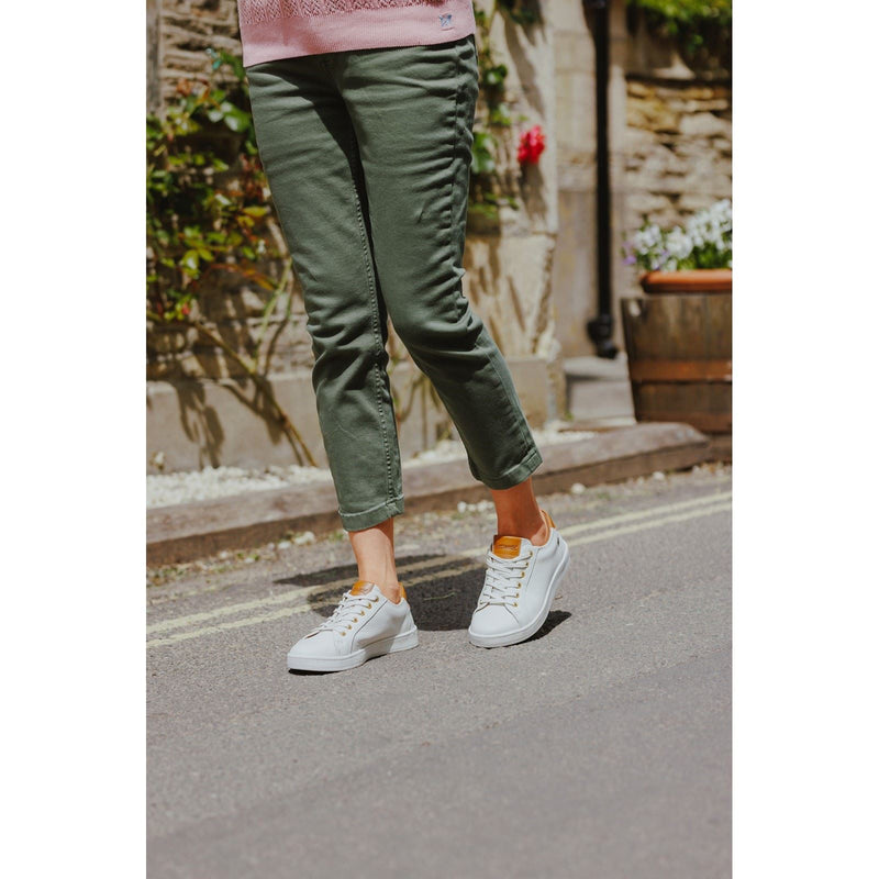 Cotswold Radcot Baskets Blanches En Cuir Pour Femmes