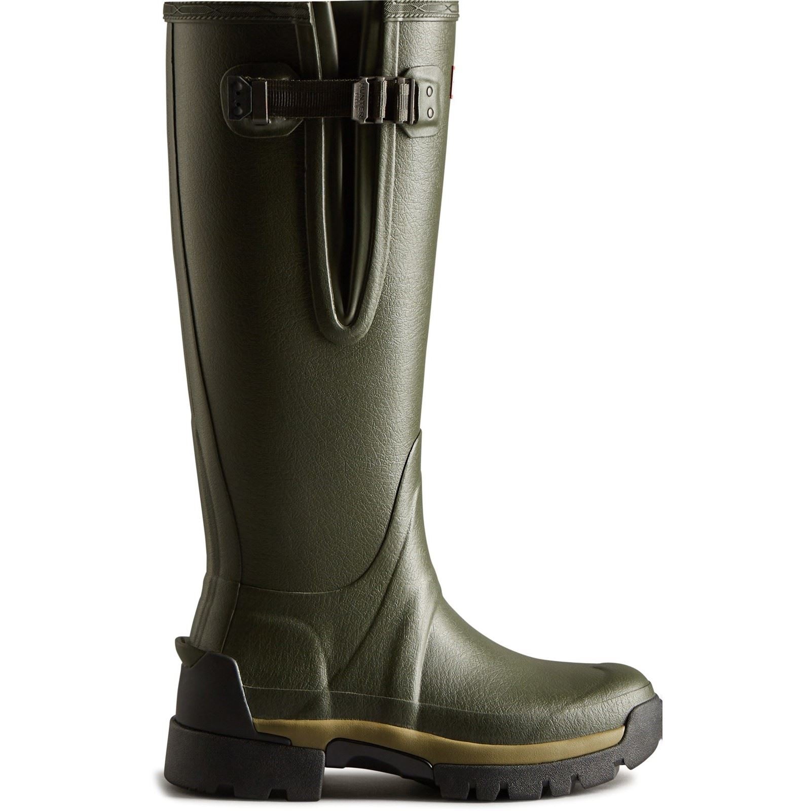 Hunter Balmoral Adjustable Bottes En Caoutchouc Pour Femme De Couleur Olive Foncé
