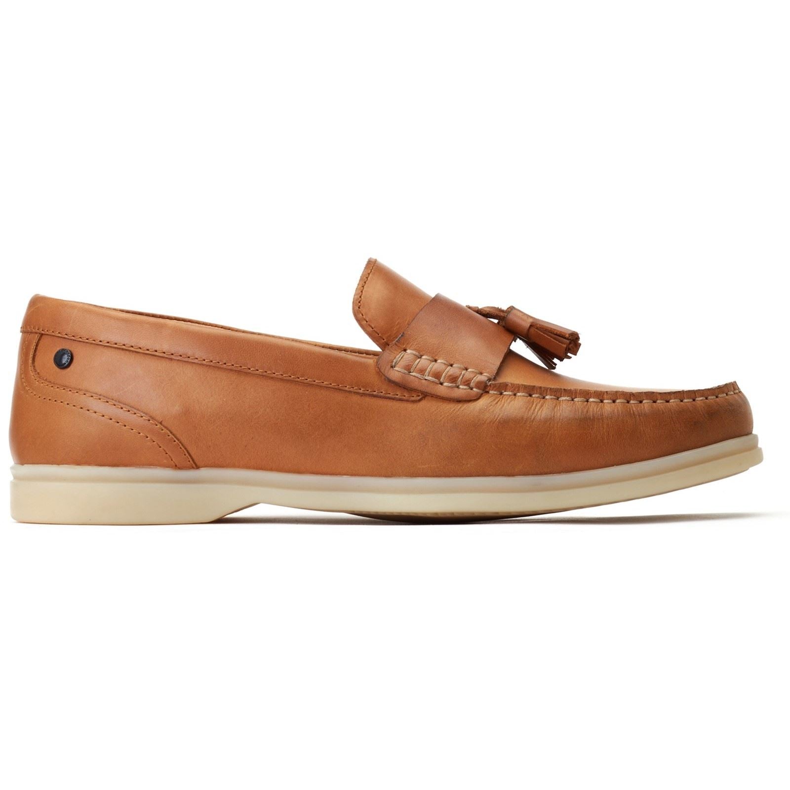 Base London Bonito Chaussures À Enfiler Pour Hommes En Cuir Brûlé