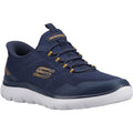 Skechers Summits Top Rate Baskets Pour Hommes En Textile Bleu Marine/jaune