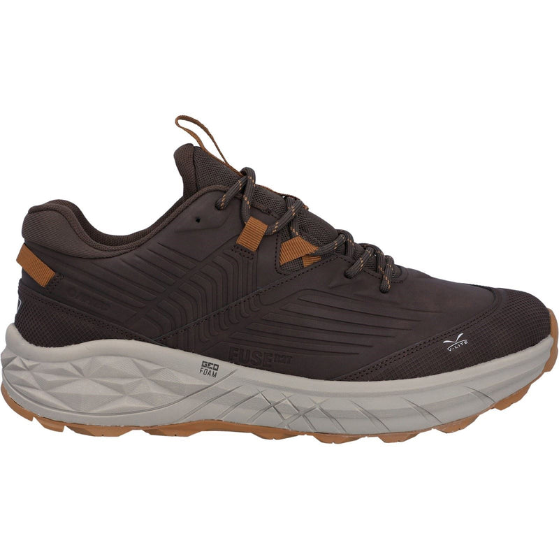 Hi-Tec Fuse Trek Chaussures De Sport Pour Hommes En Polyester Marron Chocolat/loup Timber