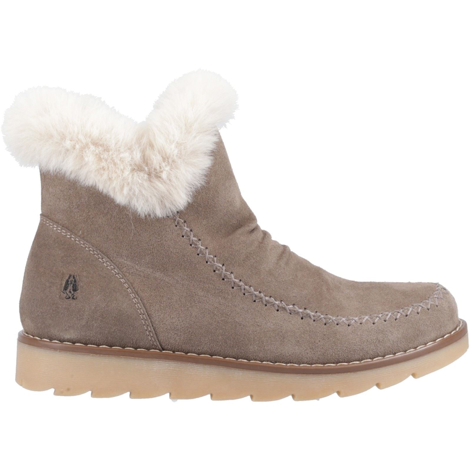 Hush Puppies Moira Bottes Taupe Pour Femmes En Suède