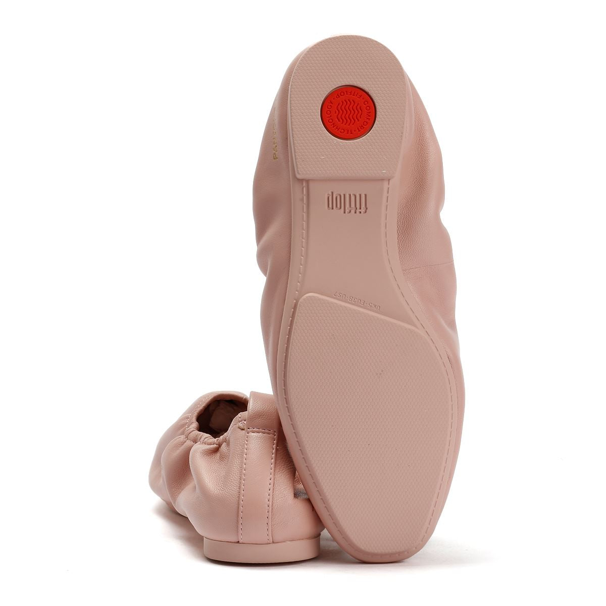 FitFlop X Pantone Delicato Ballerina Chaussures En Cuir Roses Pour Femmes