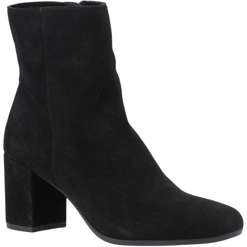 Hush Puppies Octavia Femmes Suède Bottines Noires À Talons