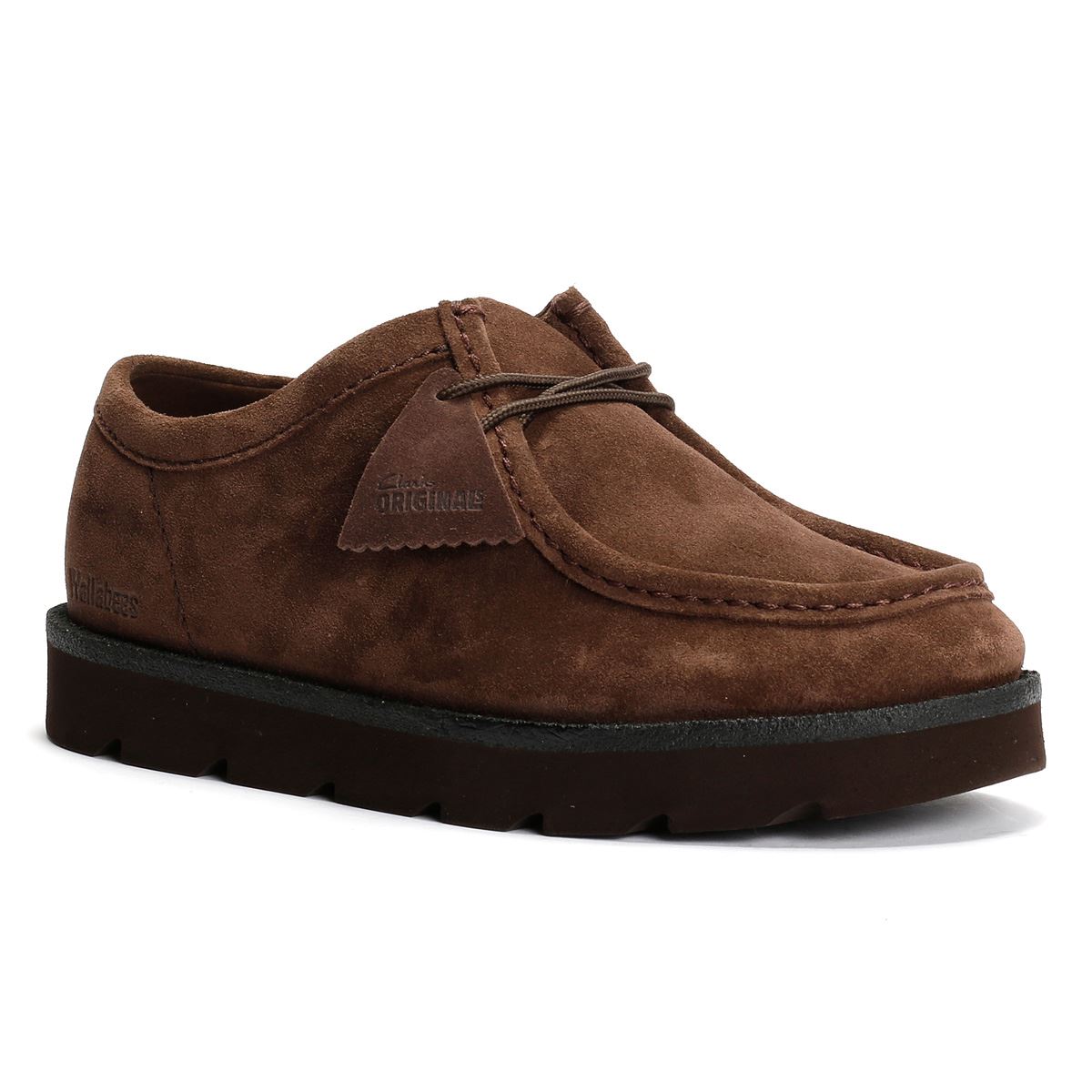 Clarks Originals Meare Wallabee Chaussures À Lacets Marron Pour Hommes Suede