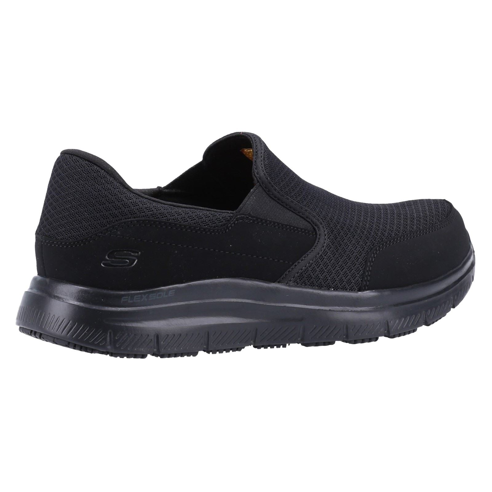 Skechers Workwear McAllen Wide Baskets De Sécurité Noires Pour Hommes En Textile
