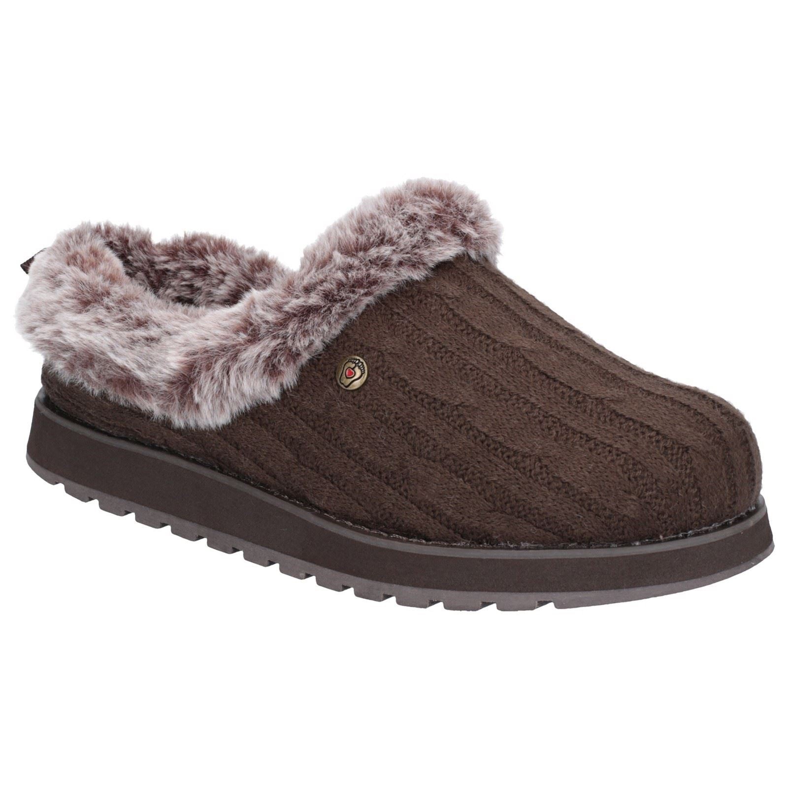 Skechers Keepsakes Ice Angel Chaussons En Synthétique Pour Femme En Chocolat