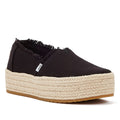 TOMS Canvas Valencia Femmes Black Espadrilles