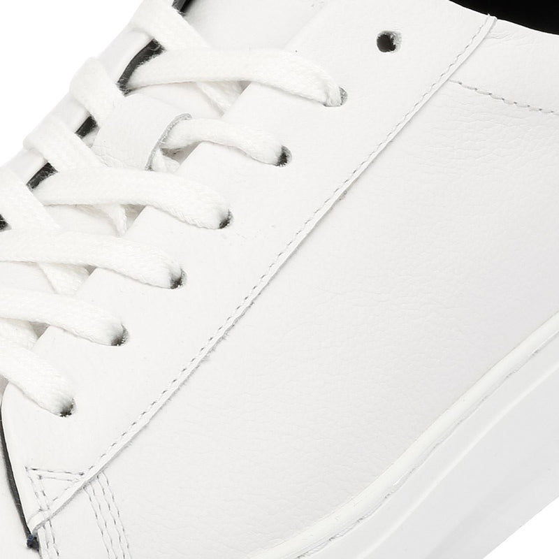 Ben Sherman Ace Cupsole Baskets Blanches En Cuir Pour Hommes