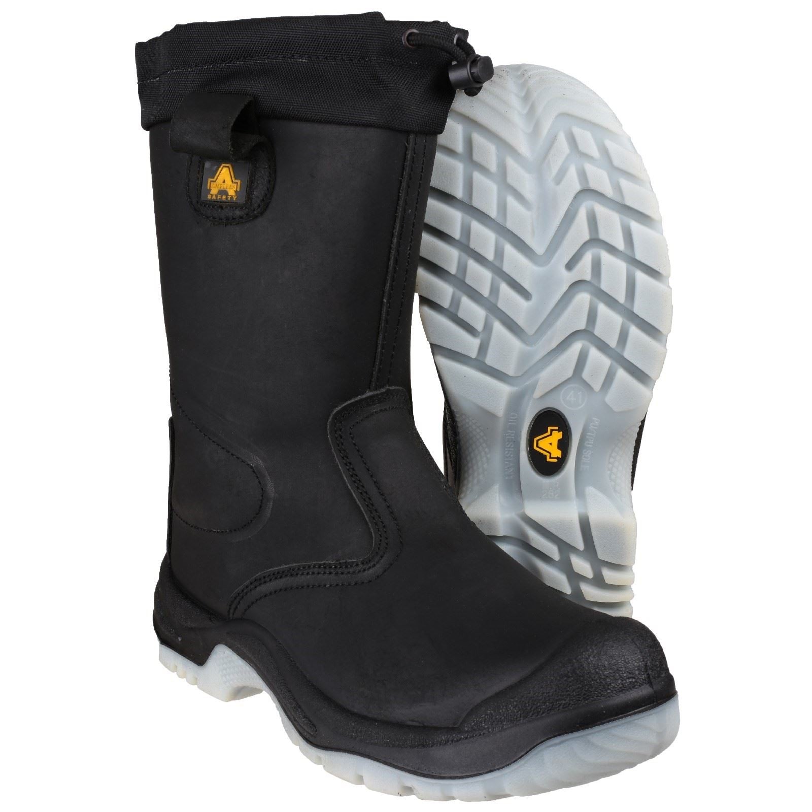 Amblers Safety Bottes De Sécurité Noires En Cuir Fs209