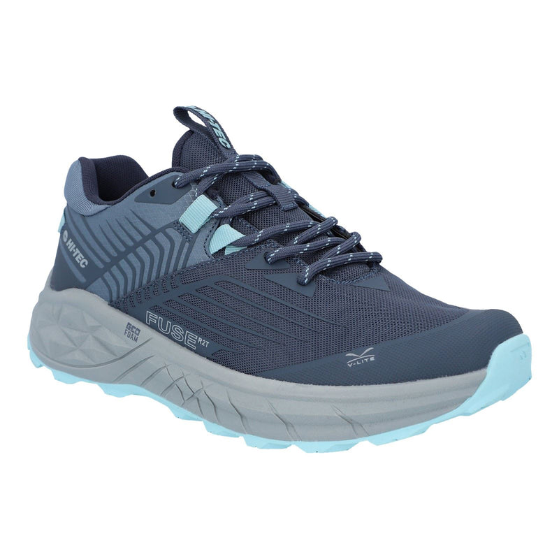 Hi-Tec Fuse Trail Low Chaussures De Sport Pour Femmes En Maille De Polyester Grisaille/flintstone