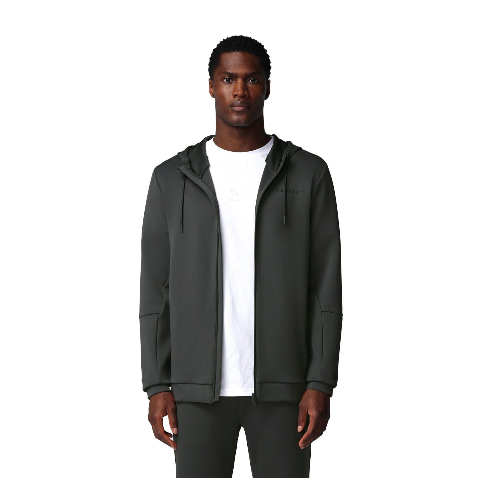 Castore Flex Full Zip Sweat À Capuche Gris Pour Homme