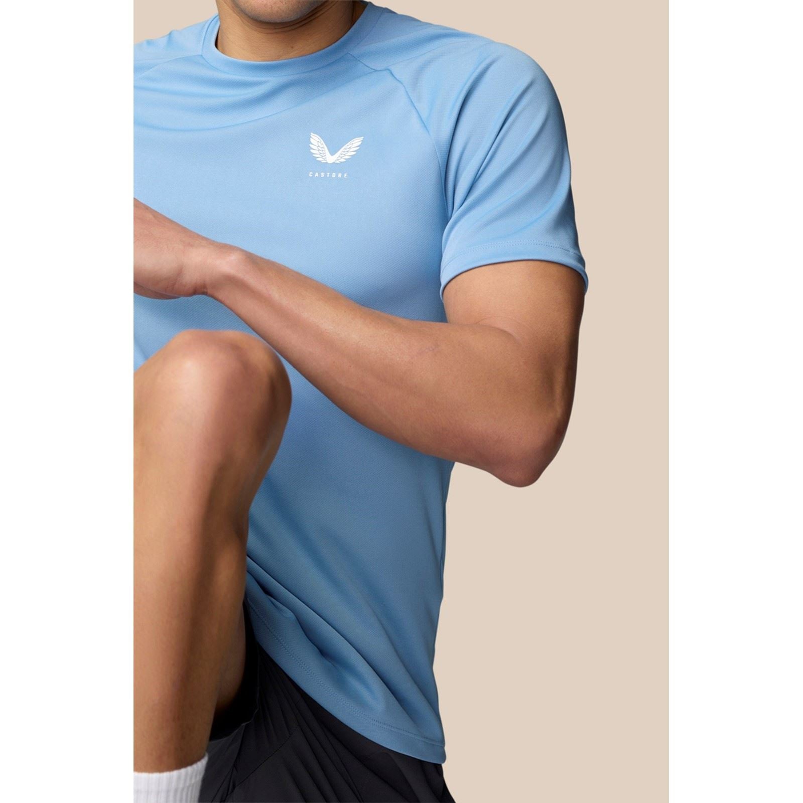 Castore Adapt Training T-Shirt De Sport Actifs Pour Hommes En Polyester Noir