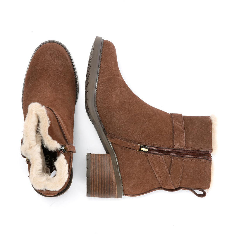 TOMS Hailey Buckle Bottes Brunes Pour Femmes En Suede