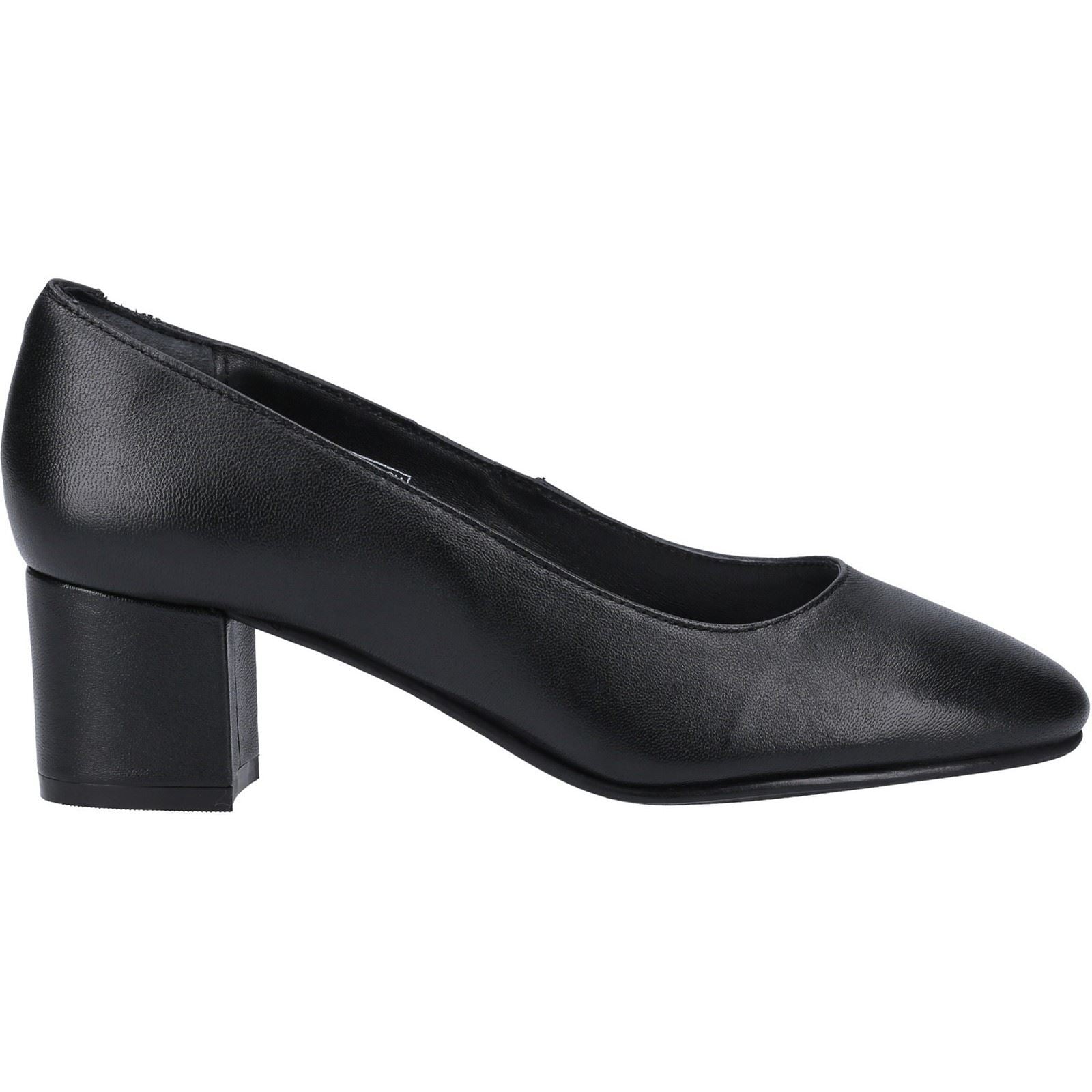 Hush Puppies Anna Wide Talons Noirs En Cuir Pour Femmes
