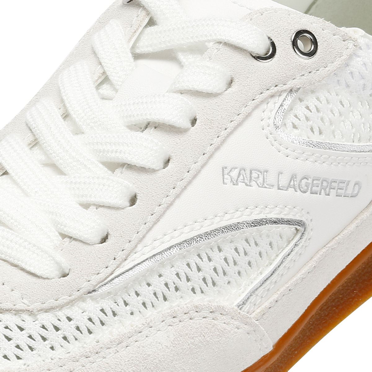 Karl Lagerfeld Kandidate Mesh Mix Baskets Blanches Pour Femmes