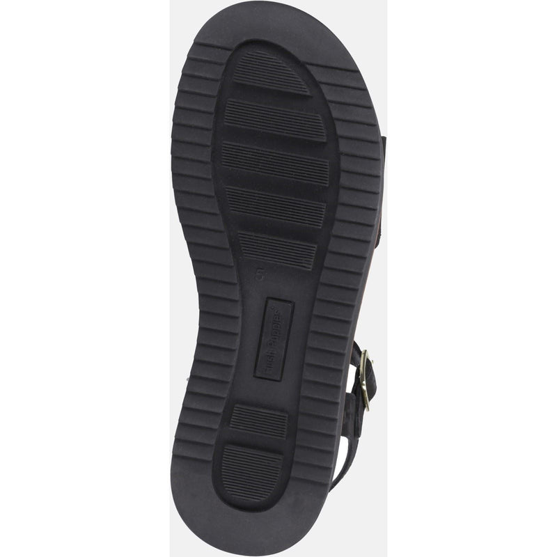 Hush Puppies Cassie Sandales Noires Pour Femmes En Nubuck