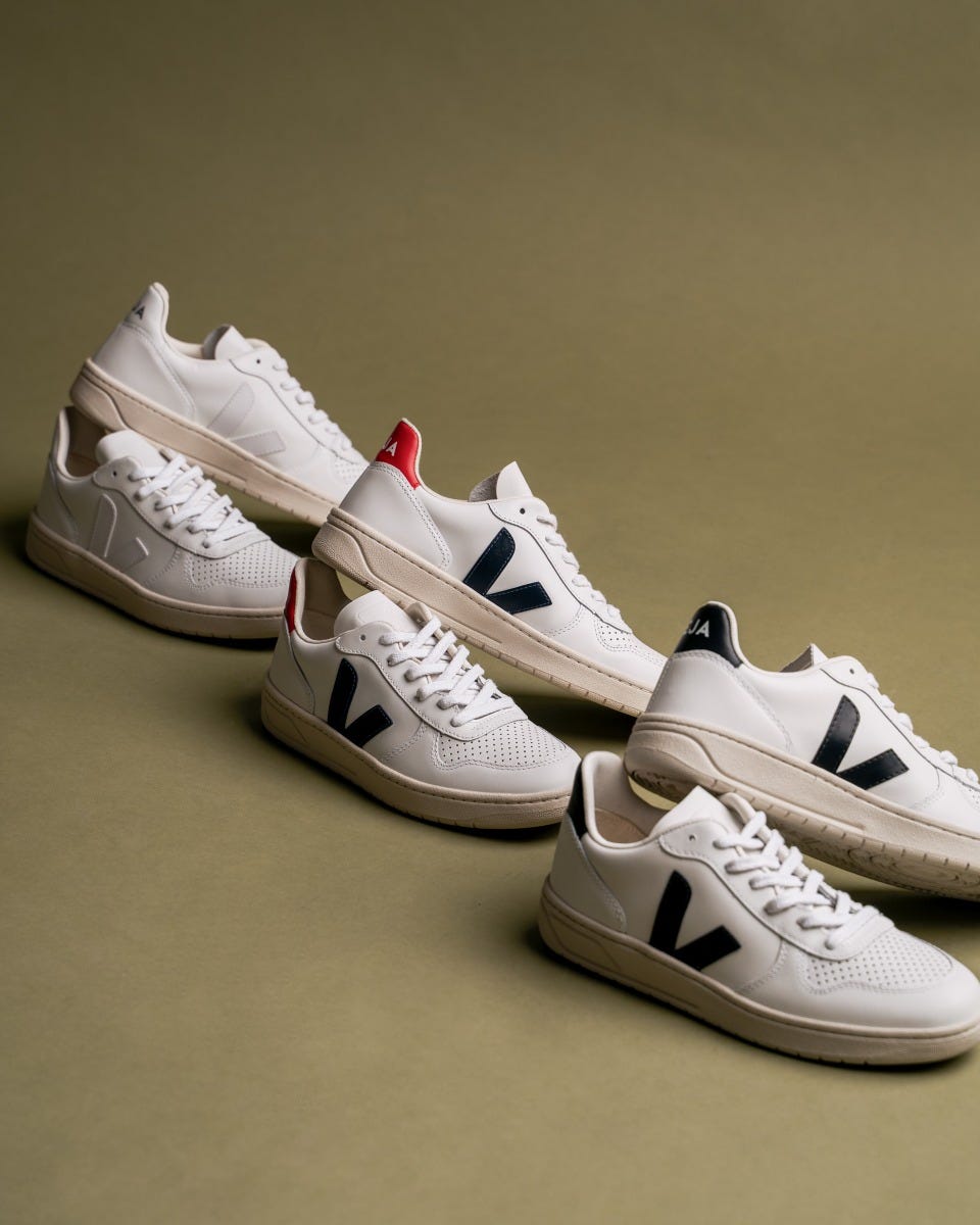 Veja V-10 Baskets Extra Blanc / Nautico Pekin pour Femmes