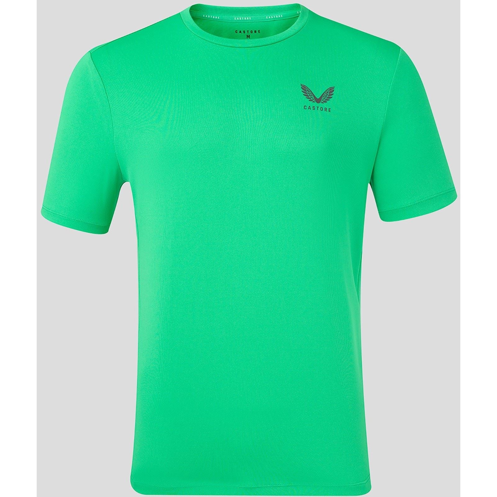 Castore Short Sleeve T-Shirts De Sport Actifs Pour Hommes En Polyester Vert