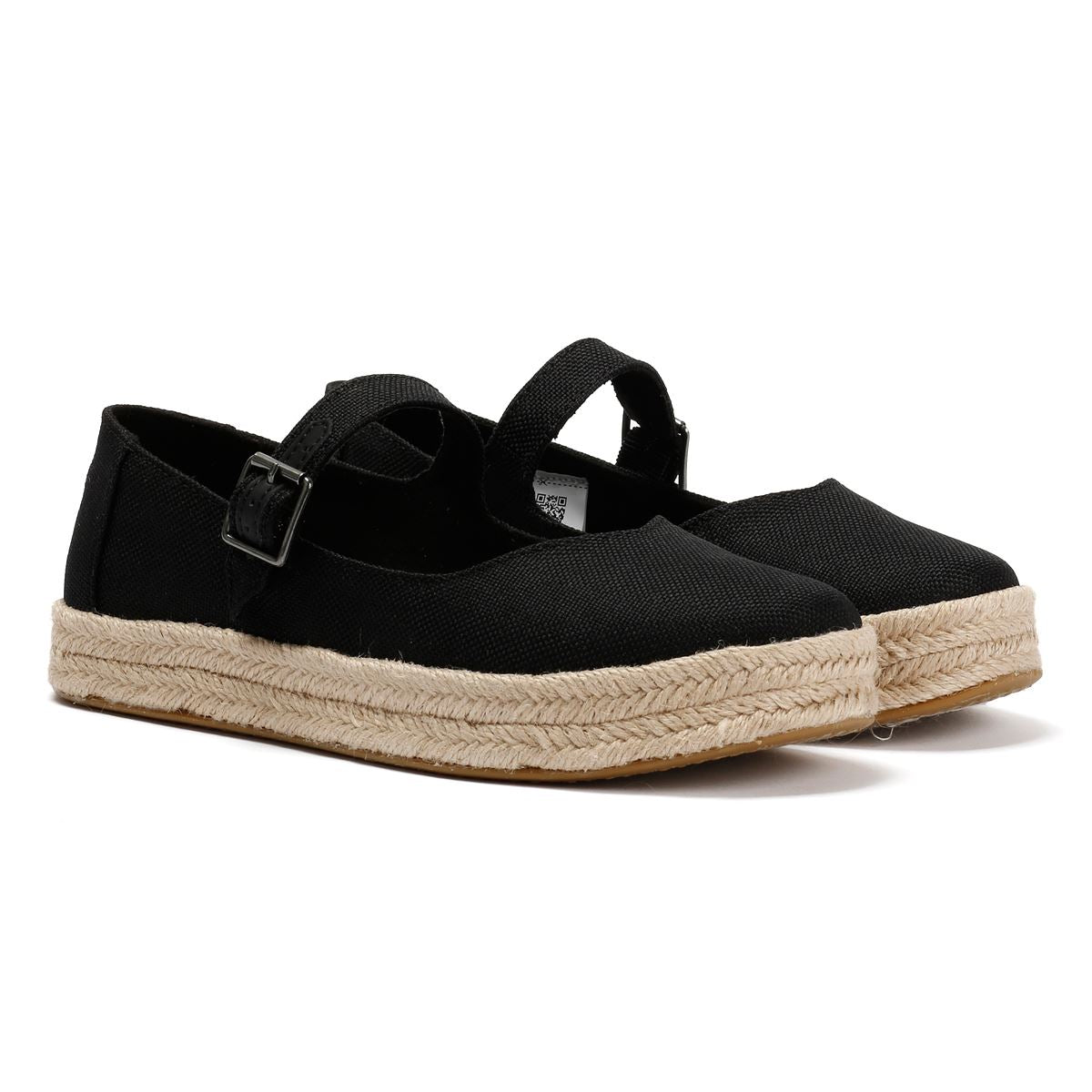 TOMS Carolina Mary Jane Espadrilles Noires En Textile Pour Femmes