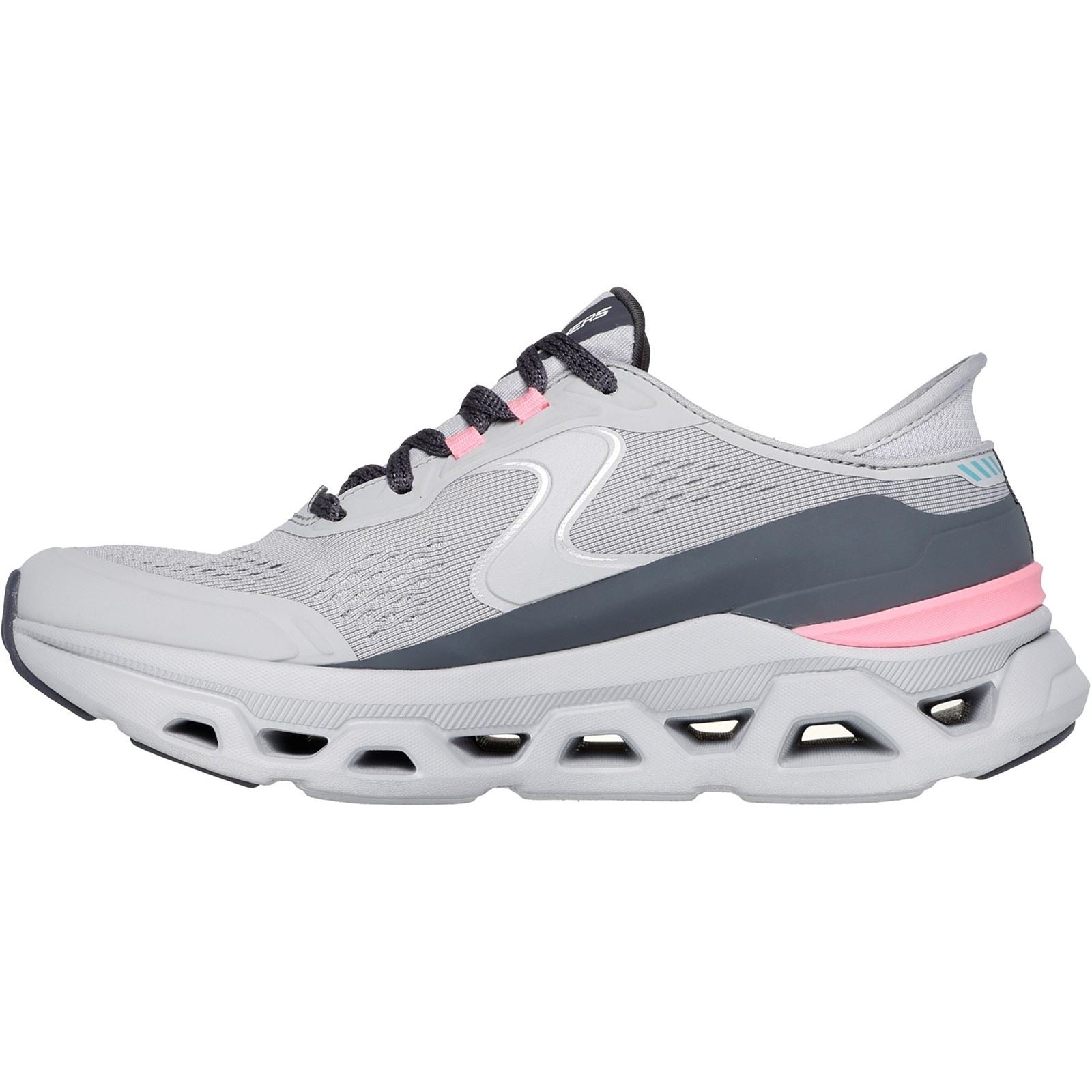 Skechers Glide-Step Altus Baskets Synthétiques Grises/Rose Pour Femmes