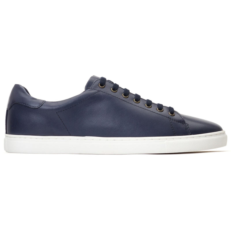 Base London Tucker Chaussures De Sport Pour Homme En Cuir Bleu Marine