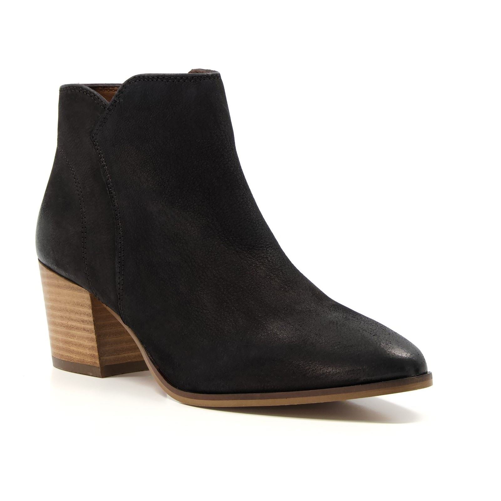 Dune Parlour Bottes Noires En Nubuck Pour Femmes